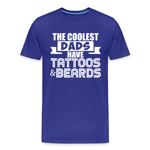 The Coolest Dads Have Tattoos and Beards Men's Premium T-Shirt - royal blue