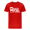 Dad Fuel Funny Coffee Men's Premium T-Shirt - red