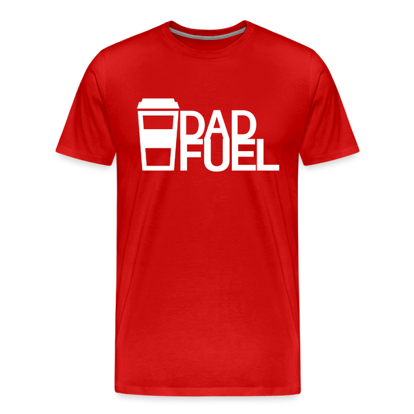 Dad Fuel Funny Coffee Men's Premium T-Shirt - red