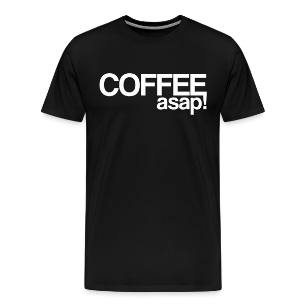 Funny Coffee ASAP! Men's Premium T-Shirt - black