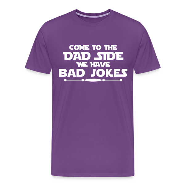 Come to the Dad Side, We Have Bad Jokes Men's Premium T-Shirt - purple