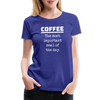 Coffee The Most Important Meal of the Day Funny Women’s Premium T-Shirt - royal blue