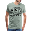 I Might be Nerdy but Only Periodically Men's Premium T-Shirt - steel green