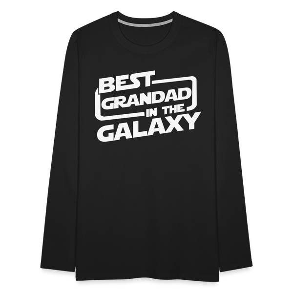 Best Grandad In The Galaxy Men's Premium Long Sleeve T-Shirt - black