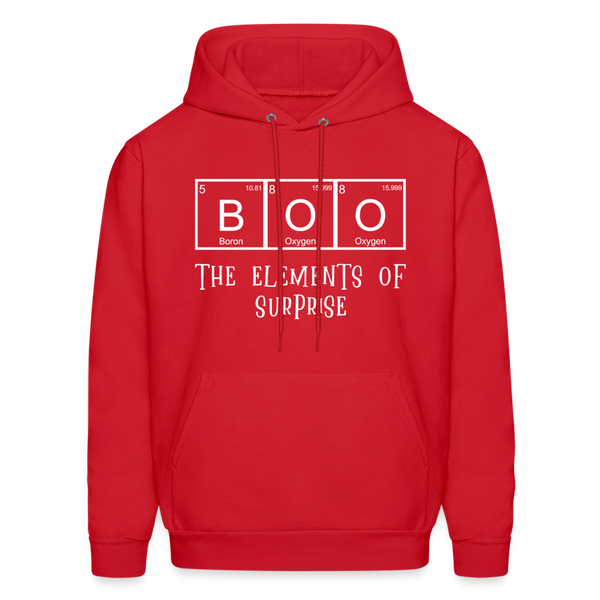 Boo the Element of Surprise Dad Jokes Halloween Men's Hoodie - red