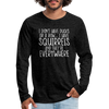 I Don't Have Ducks or a Row...Men's Premium Long Sleeve T-Shirt - charcoal grey