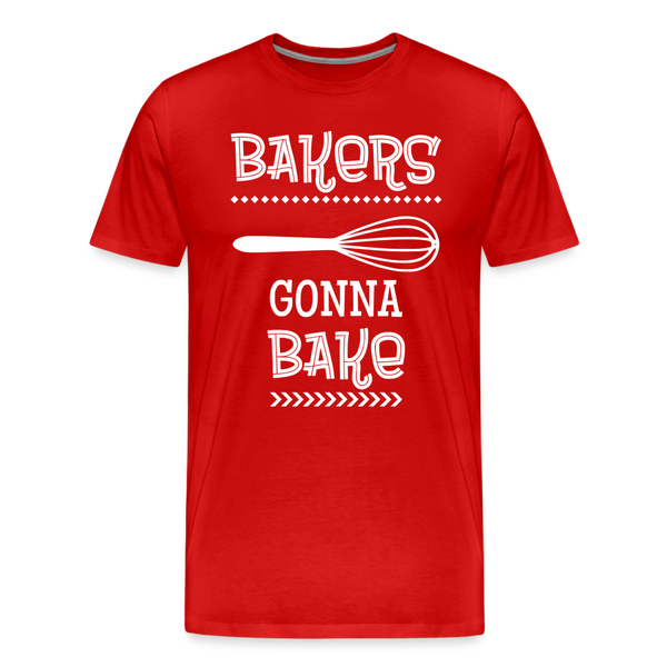 Bakers Gonna Bake Funny Cooking Men's Premium T-Shirt - red