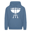 I Turn Grills On Funny BBQ Grilling Men's Hoodie - denim blue