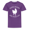 Cluck Around and Find Out Chicken Kids' Premium T-Shirt - purple