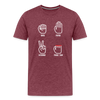 Rock, Paper, Scissors, Table Saw Funny Men's Premium T-Shirt - heather burgundy