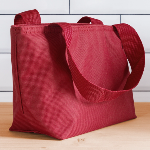 Guess What? Pickle Butt! Funny Recycled Insulated Lunch Bag - red