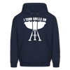 I Turn Grills On Funny BBQ Grilling Men's Hoodie - navy