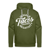Inhale Tacos Exhale Negativity Men’s Premium Hoodie - olive green