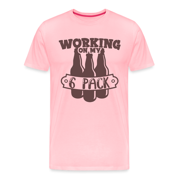 Working on my 6 Pack Men's Premium T-Shirt - pink