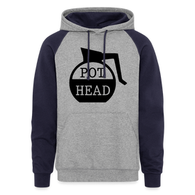 Pot Head Funny Coffee Colorblock Hoodie