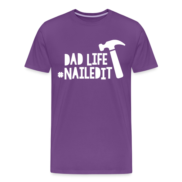 Dad Life Nailed It Men's Premium T-Shirt - purple