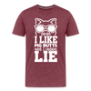 I Like Pig Butts and I Cannot Lie Funny BBQ Men's Premium T-Shirt - heather burgundy