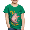 I'm Trashed Funny Raccoon Toddler Premium T-Shirt - kelly green