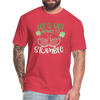 Let's Get Ready To Stumble Fitted Cotton/Poly T-Shirt by Next Level - heather red