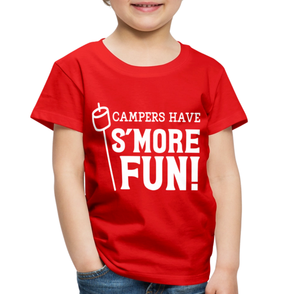 Camper's Have S'More Fun! Funny Camping Toddler Premium T-Shirt - red