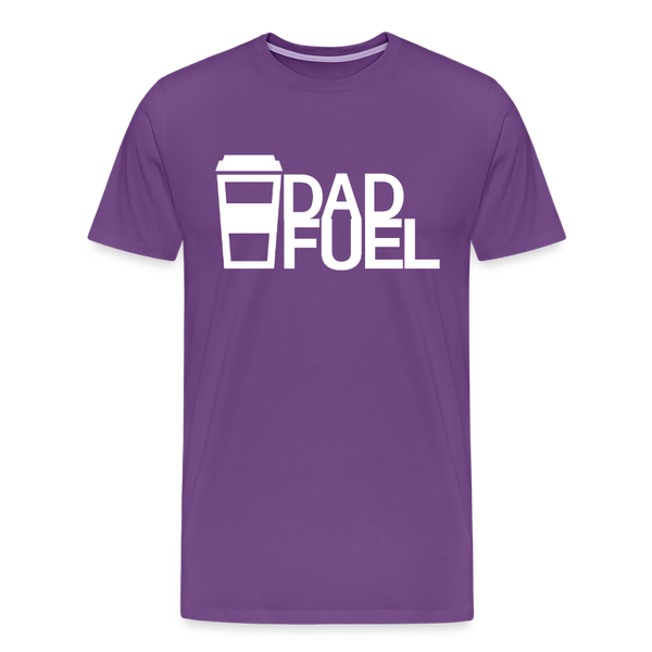 Dad Fuel Funny Coffee Men's Premium T-Shirt - purple