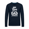 King of the Dad Jokes Men's Premium Long Sleeve T-Shirt - deep navy