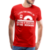 I Love the Smell of Coffee & Sawdust in the Morning Men's Premium T-Shirt - red
