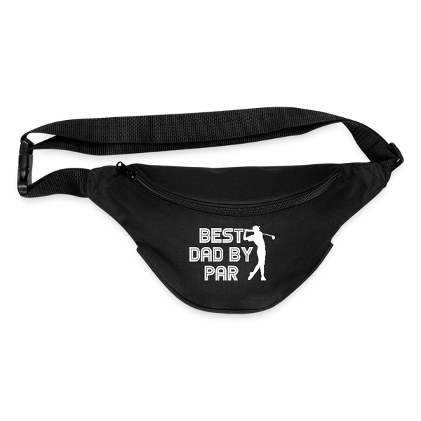 Best Dad by Par Golfer Fanny Pack - black