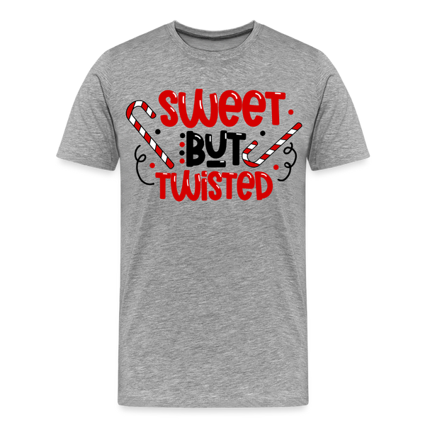 Sweet But Twisted Candy Cane Men's Premium T-Shirt - heather gray