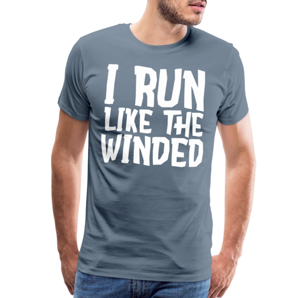 I Run Like the Winded Men's Premium T-Shirt - steel blue