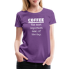 Coffee The Most Important Meal of the Day Funny Women’s Premium T-Shirt - purple