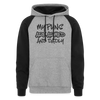 My Puns Are Armed and Dadly Colorblock Hoodie - heather gray/black