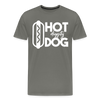 Hot Diggity Dog Funny Grilling Men's Premium T-Shirt - asphalt gray