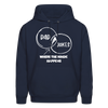 Dad Jokes Where the Magic Happens Funny Men's Hoodie - navy