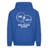 Dad Jokes Where the Magic Happens Funny Men's Hoodie - royal blue