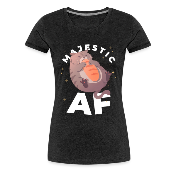 Cat Majestic AF Funny Women’s Premium T-Shirt - charcoal grey