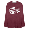 Best Grandad In The Galaxy Men's Premium Long Sleeve T-Shirt - heather burgundy