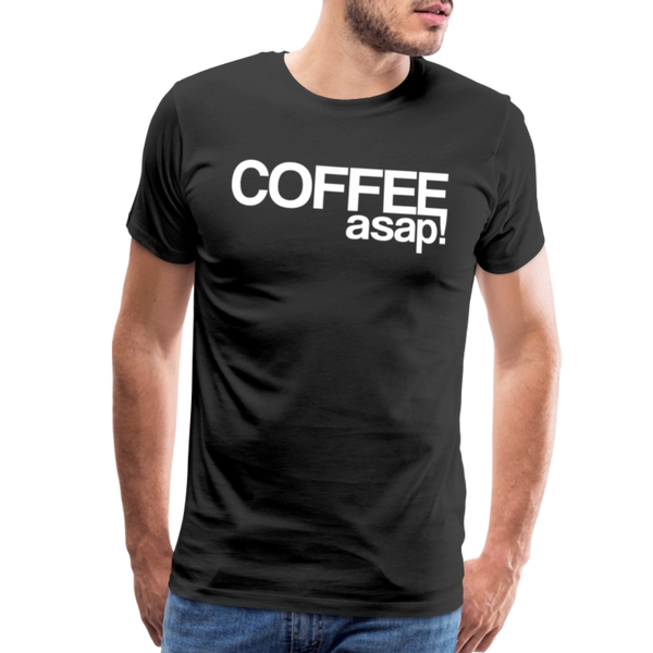 Funny Coffee ASAP! Men's Premium T-Shirt - black