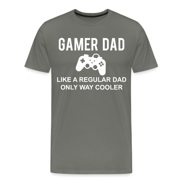 Gamer Dad Like a Regular Dad Only Way Cooler Men's Premium T-Shirt - asphalt gray