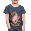 I'm Trashed Funny Raccoon Toddler Premium T-Shirt - heather blue