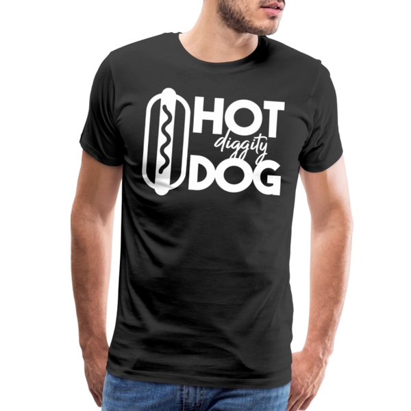 Hot Diggity Dog Funny Grilling Men's Premium T-Shirt - black