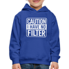 Caution I Have No Filter Funny Kids‘ Premium Hoodie - royal blue