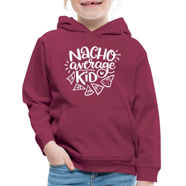 Nacho Average Kid Funny Kids‘ Premium Hoodie - burgundy