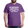 Warning May Talk About my Meat Men's Premium T-Shirt