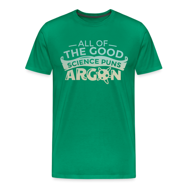 All of the Good Science Puns ARGON Nerd Men's Premium T-Shirt - kelly green