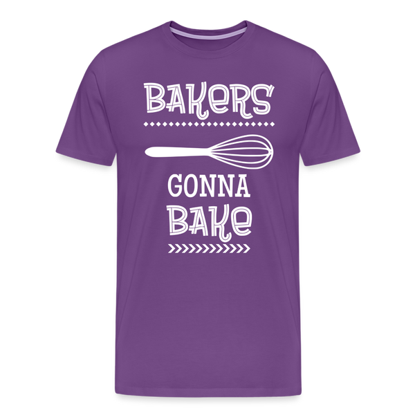 Bakers Gonna Bake Funny Cooking Men's Premium T-Shirt - purple