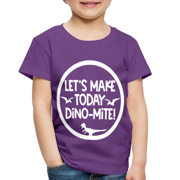Let's Make Today Dino-Mite! Dinosaur Toddler Premium T-Shirt - purple
