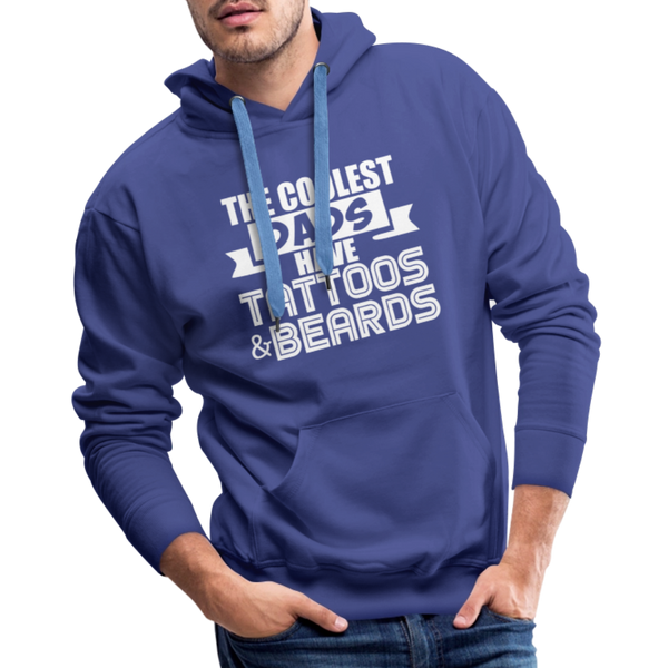 The Coolest Dads Have Tattoos and Beards Men’s Premium Hoodie - royal blue