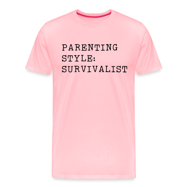 Parenting Style: Survivalist Men's Premium T-Shirt - pink