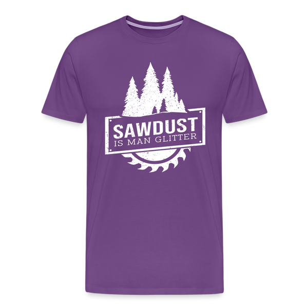 Sawdust is Man Glitter Men's Premium T-Shirt - purple